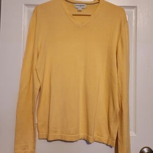 Banana Republic Yellow V-Neck Sweater